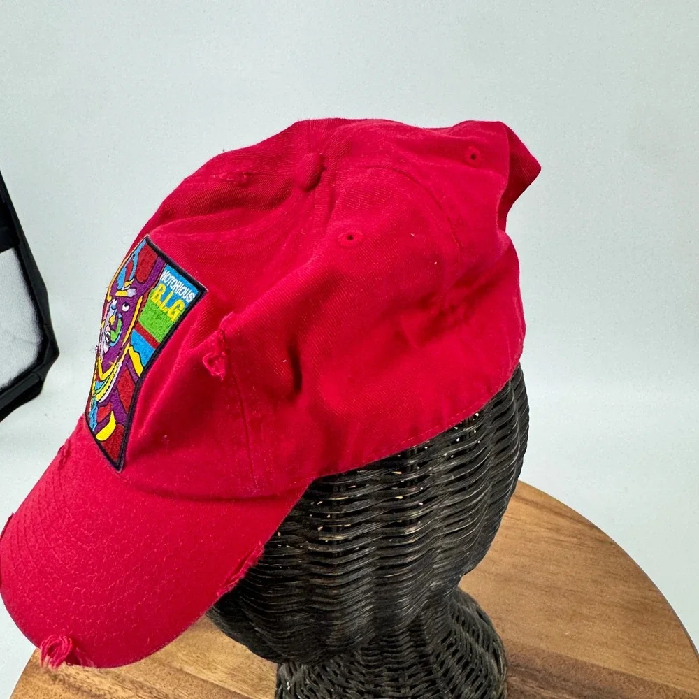 Notorious BIG Distressed Hat Cap Mens‎ OS Red Distressed Hip Hop Rap Hat
